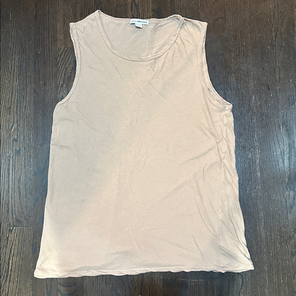 James Perse tan/khaki soft thin fabric tank top size 1